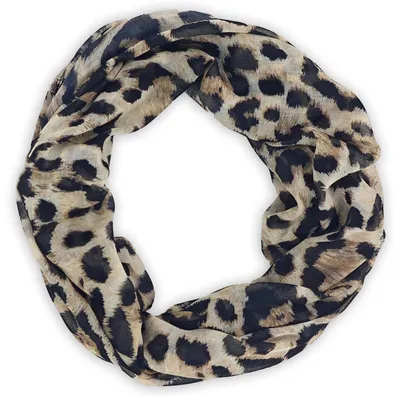 Produktbild von styleBREAKER Damen Loop Schlauchschal mit Leoparden Muster | Leichter Sommerschal aus Viskose | Halstuch für Frühling und Sommer - Weich und Luftig