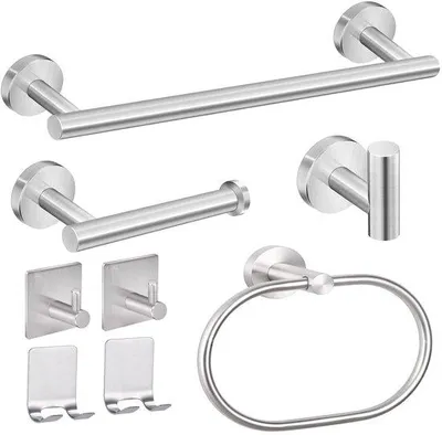 Produktbild von Badkameraccessoireset aus Edelstahl - Silber