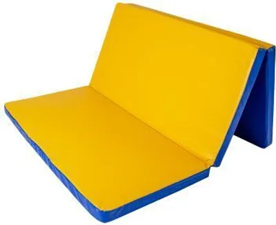 Immagine prodotto di Materassino per esercizi Materassino per palestra 150x100x5 tre pezzi blu/giallo