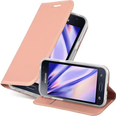 Image de Cadorabo Housse pour Samsung Galaxy J1 2016 Housse en rose Cover Etui Book Case Booklet