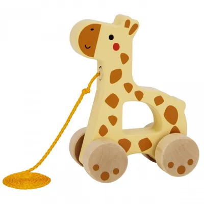 Produktbild von Tooky Toy Holz Giraffe zum Ziehen