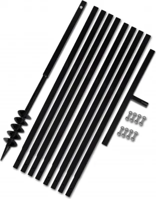 Zdjęcie produktu dla Świder glebowy z uchwytem, 80 mm, przedłużany, 9 m, stal