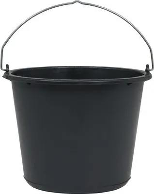 Produktbild von Baueimer 12 l mit Kreuzboden schwarz Recycling-Kunststoff