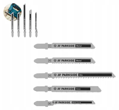 Produktbild von Parkside Stichsägeblätter Sägeblatt-Set 5 Stück Metall