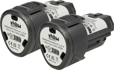 Produktbild von vhbw 2x Akku Ersatz für AEG L1220, L1240, L1215R, L1230R, L1230 für Werkzeug (2000 mAh, Li-Ion, 12 V)