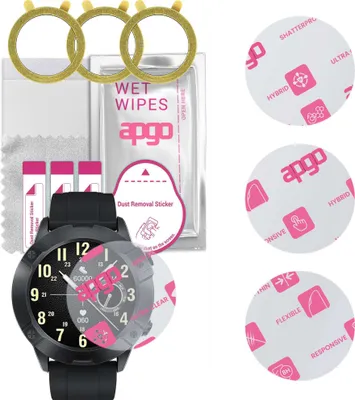 Produktbild von apgo 3 Stück Schutzglas, klar, kompatibel mit Cubot N1 Smartwatch, Hybrid 8H, Ersatz für Hartglas, Displayschutzglas, Bildschirmschutz, Displayschutz, kratzfest