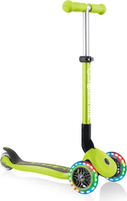 Image de GLOBBER JUNIOR FOLDABLE LIGHTS - Trottinette, 120/80 mm, ABEC 5, 3 roues, roues lumineuses LED, vert citron