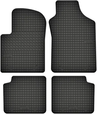 Produktbild von Gummimatten passend für  FIAT 500 (ab 2007) Gummi Fußmatten Satz Schwarz + Stopper