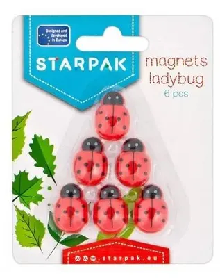 Image de Aimant coccinelle, 6 pièces