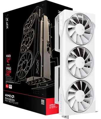 Zdjęcie produktu dla XFX Swift Radeon RX 9070 XT Gaming Edition, Radeon RX 9070 XT, 16 GB, GDDR6, 256 bit, 7680 x 4320 px, PCI Express 5.0