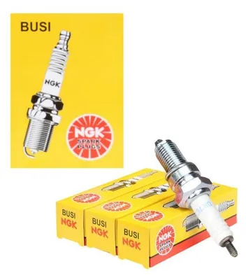 Image de 3 bougies d'allumage DR7ES NGK, norme SAE M4, référence 3123