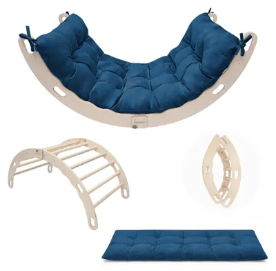 Produktbild von Holzschaukel mit Matte und multifunktionalem Design