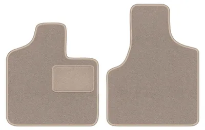 Produktbild von Velours-Fußmatten Vorne für Chrysler Voyager IV 2000-2008 (Minivan) – 2-tlg, Beige, passgenau – Wielganizator LUX
