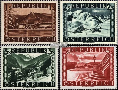 Produktbild von Briefmarken Österreich 1945 Mi 767II-770II (kompl.Ausg.) mit Falz Landschaften