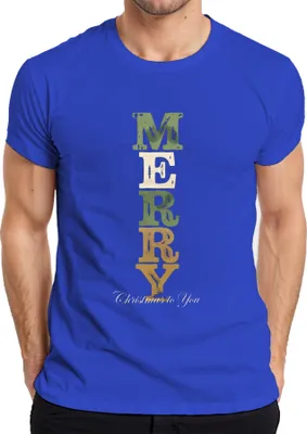 Produktbild von MERRY Christmas to You Weihnachten Weihnachtsgeschenk Vintage Herren T-Shirt, Blau, 3XL