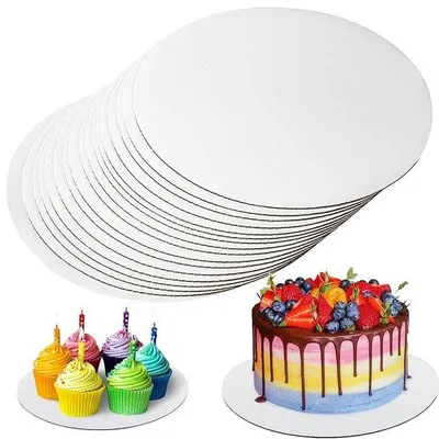 Zdjęcie produktu dla Talerze do tortów, 10 sztuk - Okrągłe tace do tortów, 25 cm