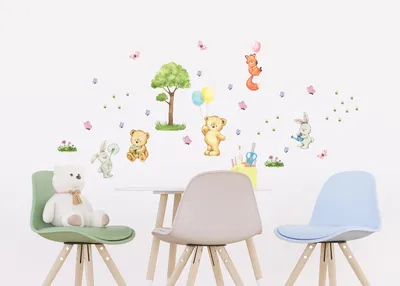 Produktbild von AG Design Wandstickers Süße Bären, 42.5 x 65 cm