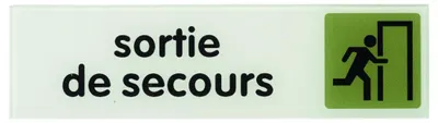 Image de Plaque de signalisation Sortie de secours plexiglass adhésif 170x45mm - THIRARD - 967146