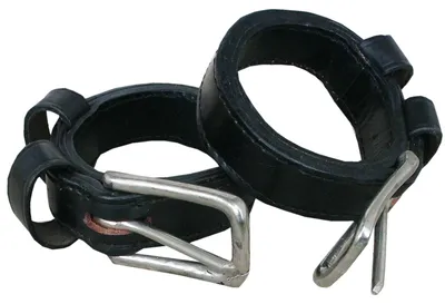 Produktbild von Trageaugen aus Leder, schwarz, Paar