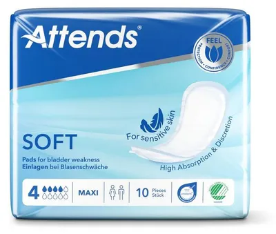 Immagine prodotto di Attends Soft 4 Maxi - 1 confezione da 10 assorbenti