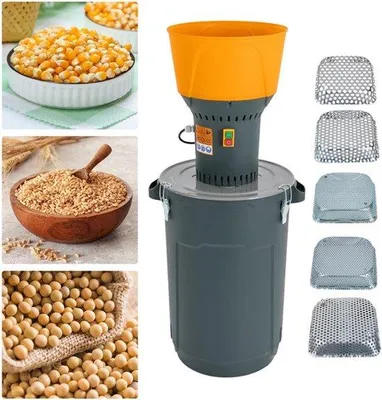 Image de Moulin à grains électrique - 1300 W - Capacité de 60 litres - Livré avec 5 tamis - Pour usage domestique et commercial