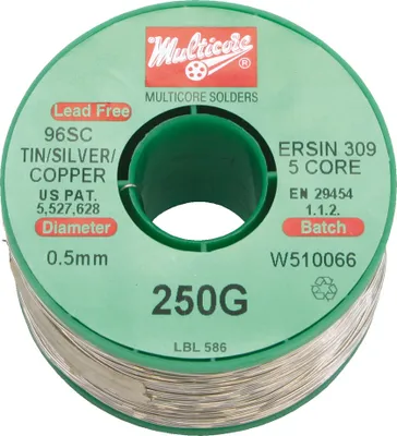 Produktbild von Henkel Lötdraht, Multicore Typ 309, 0,7 mm, 500 g 584154 (Röhrenlot)