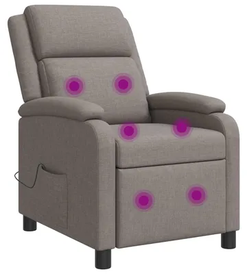 Immagine prodotto di Poltrona massaggiante relax, colore beige, rivestita in tessuto
