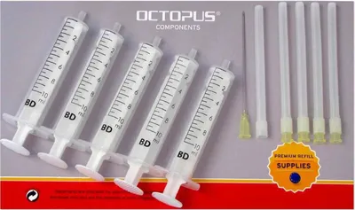 Immagine prodotto di Siringhe di ricarica da 10 ml con cannule da 40 mm, 5 pezzi