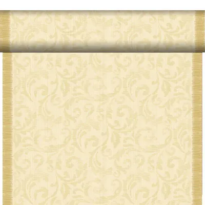 Produktbild von 4x DUNI Bio Dunicel® Tête-à-Tête-Tischläufer 0,4 x 24 m Rich Damast Cream