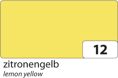 Produktbild von Folia Tonkarton 220g/m², 50x70cm, 25 Bogen, zitronengelb