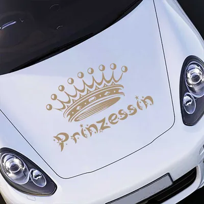 Produktbild von Aufkleber - Autoaufkleber "Prinzessin" 80cm x 48cm braun - Tuning Carystyling Heckscheibe Auto