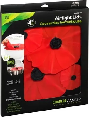 Immagine prodotto di Set di 4 coperchi ermetici in silicone: 10 - 15 - 23 - 28 cm Charles viancin 2998EU