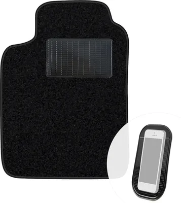 Produktbild von moto-MOLTICO Fahrer Fußmatte Auto Velours Fahrerseite Autoteppiche Schwarz Fahrermatte 1-teilig passend für Renault Megane I 1995-2002