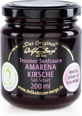 Produktbild von Wolfram Berge Tessiner Senfsauce Amarena Kirsche süß-scharf 200ml