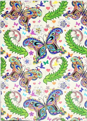 Produktbild von ADINA Notizbuch A4 blanko Schmetterling