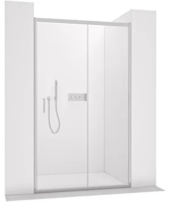 Zdjęcie produktu dla szkło ceramiczneO – Przesuwne drzwi prysznicowe Orlano L/P – 5 mm – chrom, szkło przezroczyste – 80 x 195 cm