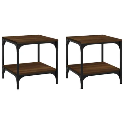 Produktbild von "WINTER SALE"Satztisch-Beistelltisch - Wohnzimmer Tisch modern -e 2er-set - multifunktional& Moderne - Braun Eiche 40x40x40 cm Holzwerkstoff - Kaffeetisch NEU1725672