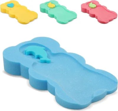 Produktbild von Lorelli Baby Badewanneneinlage, weich, 2 Schwämme, mit verschiedenen Motiven blau