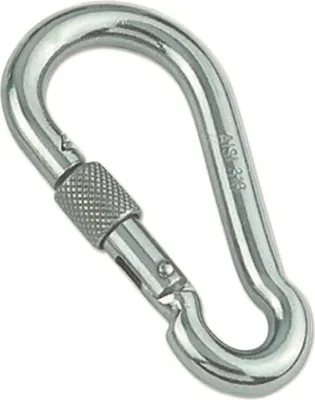 Immagine prodotto di MARINETECH moschettone in acciaio inox A4, 4x40 mm, con dado di sicurezza