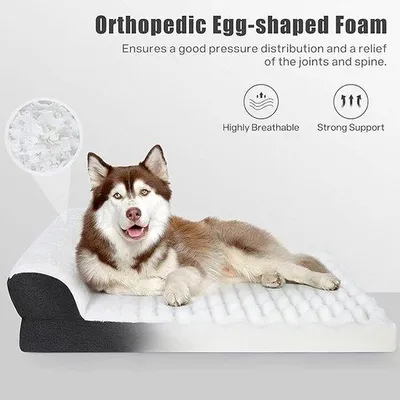 Produktbild von Ergonomische Hundekissen, 106 x 76 x 20 cm, Eiervormig Traagschuim, Waschbar, Antislip Hundematte