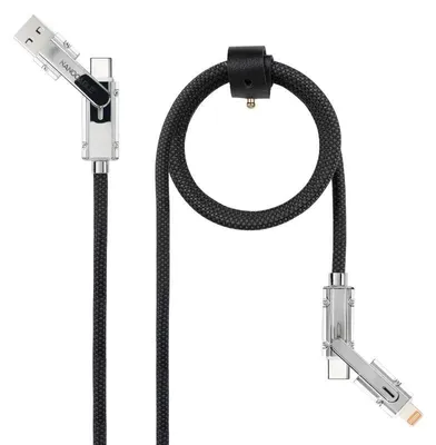 Obrázek produktu pro Nanocable 10.01.2601, 1 m, USB A/USB C, USB C/Lightning, Černá, Šedá
