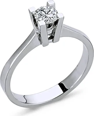 Produktbild von 0,31 Carat Diamant Solitär Ring Meisterwerk 14 Karat Weißgold