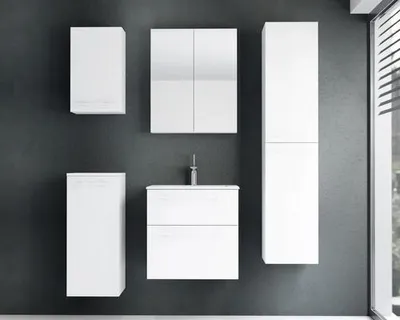 Produktbild von Jungborn Unterschrank QUARANTA BxHxT 35 x 81,8 x 35 cm rechts Frontfarbe weiß matt