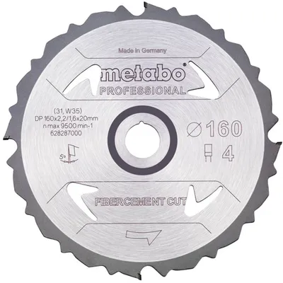 Immagine prodotto di Metabo FibrecementCutProf 160x20 4DFZ 5°, 628287000
