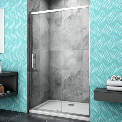 Produktbild von 100x190cm Duschabtrennung Duschwand Dusche Schiebetür Nischentür Duschkabine
