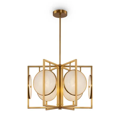 Produktbild von Maytoni Marmo Pendelleuchte MOD099PL-06G 6xE14, Gold, aus Metall und Naturstein, exkl. Leuchtmittel