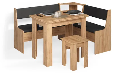 Produktbild von Eckbankgruppe Livinity Tiberio Goldkraft Eiche 150 x 120 cm mit Tisch, Model 58774