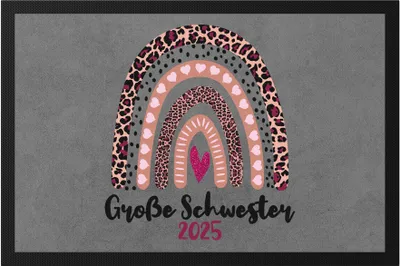 Produktbild von Große Schwester 2025 Fußmatte Sisters Sis Beschützer Geborgenheit Liebe Familie Zusammenhalt Freude Love
