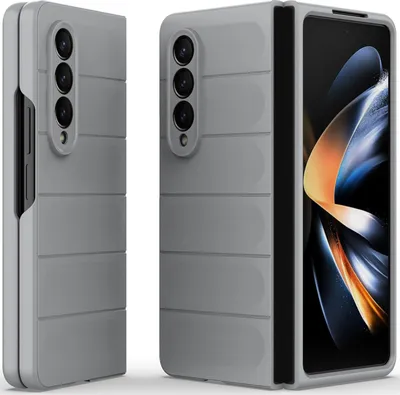 Produktbild von Handyhülle für Samsung Galaxy Z Fold 4 5G Hartes PC Matt Stossfest Anti-rutsch Hülle Grau
