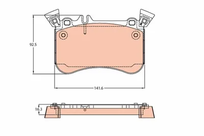 Produktbild von TRW Bremsbeläge Satz Vorne passend für MERCEDES-BENZ A-Klasse (W176) GDB2229
